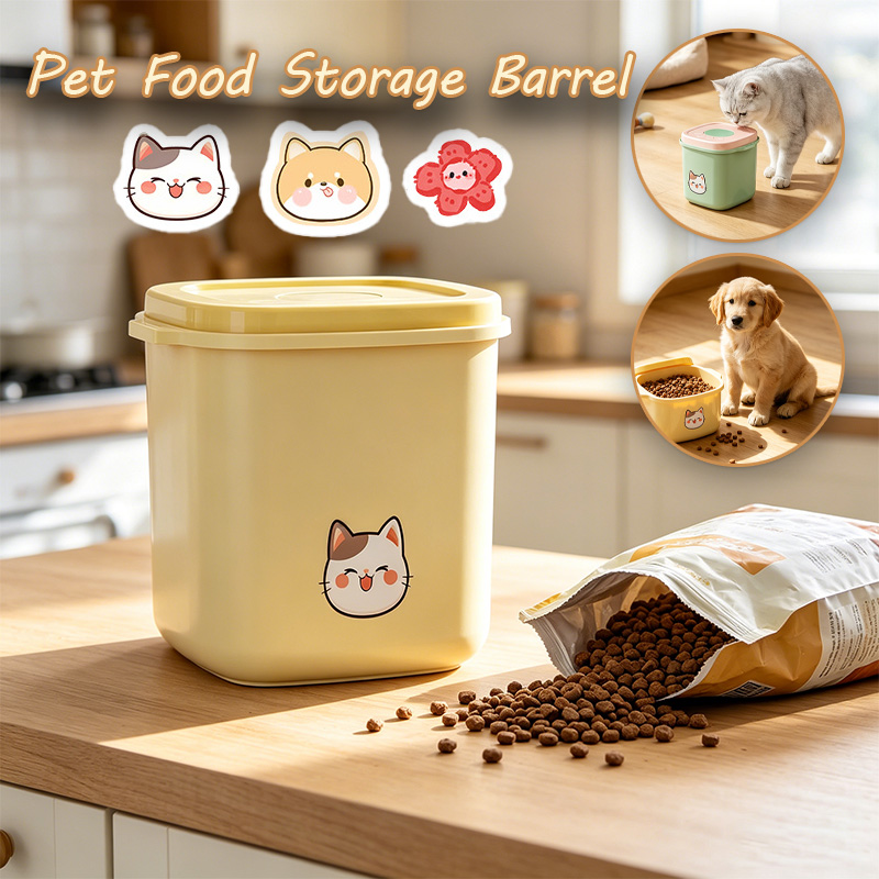 Dry Food Snacks - 1 Stück Vakuum-Luftdichter Tierfutterbehälter Anti-Staub Anti-Schimmel