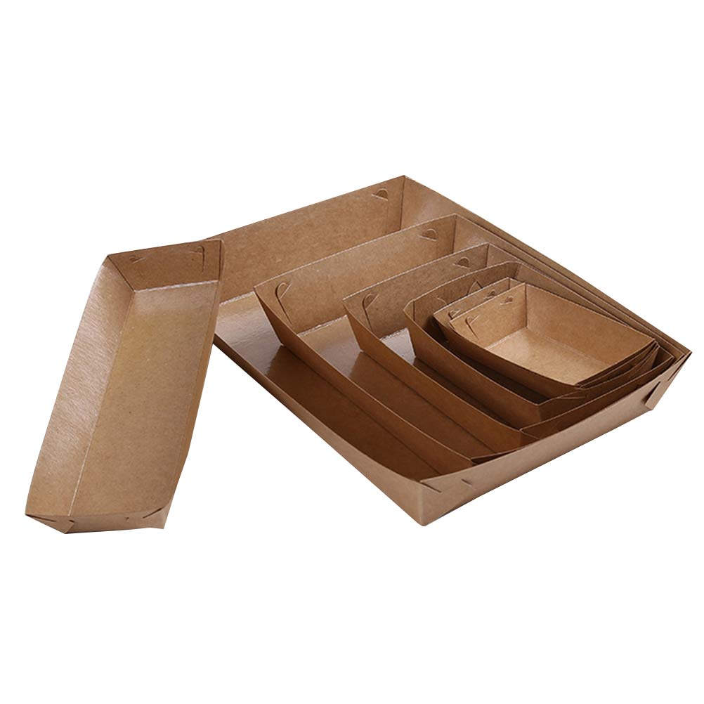 Food Snacks For Party - 30 Stück Einweg-Bootsförmige Verpackungsboxen, Serviertablett für