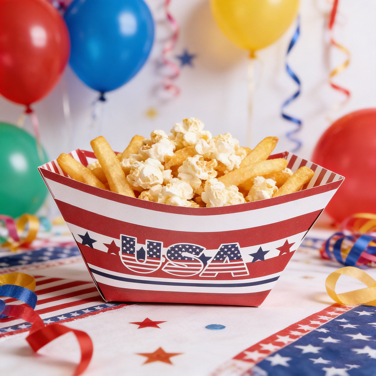 Food Snacks For Party - 12 Stück Snackboxen zum Unabhängigkeitstag, Mini-Popcornbehälter,
