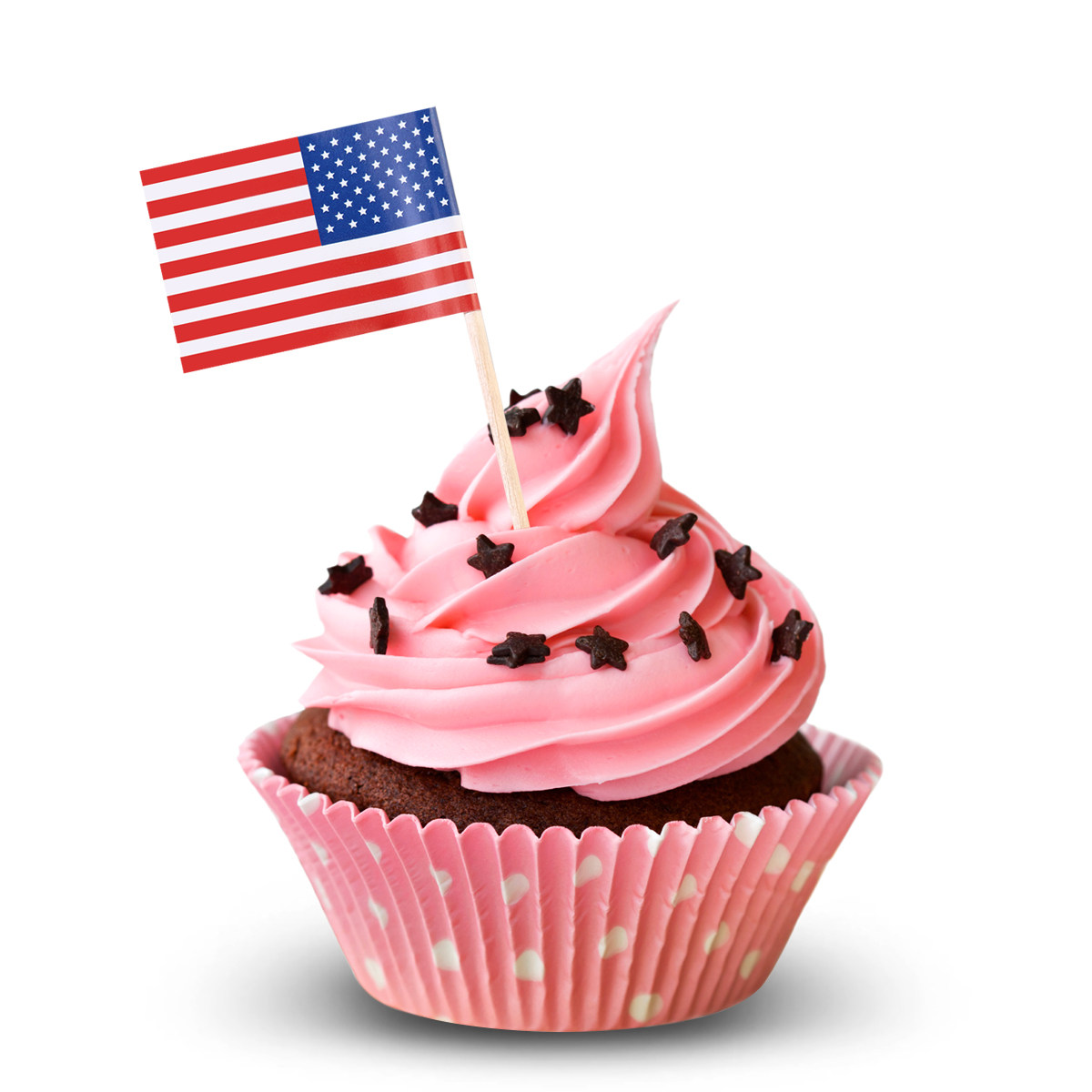 Food Snacks For Party - 100 Stück Amerika-Flaggen-Sticks 2,5 Zoll Lebensmittel-Zahnstocher