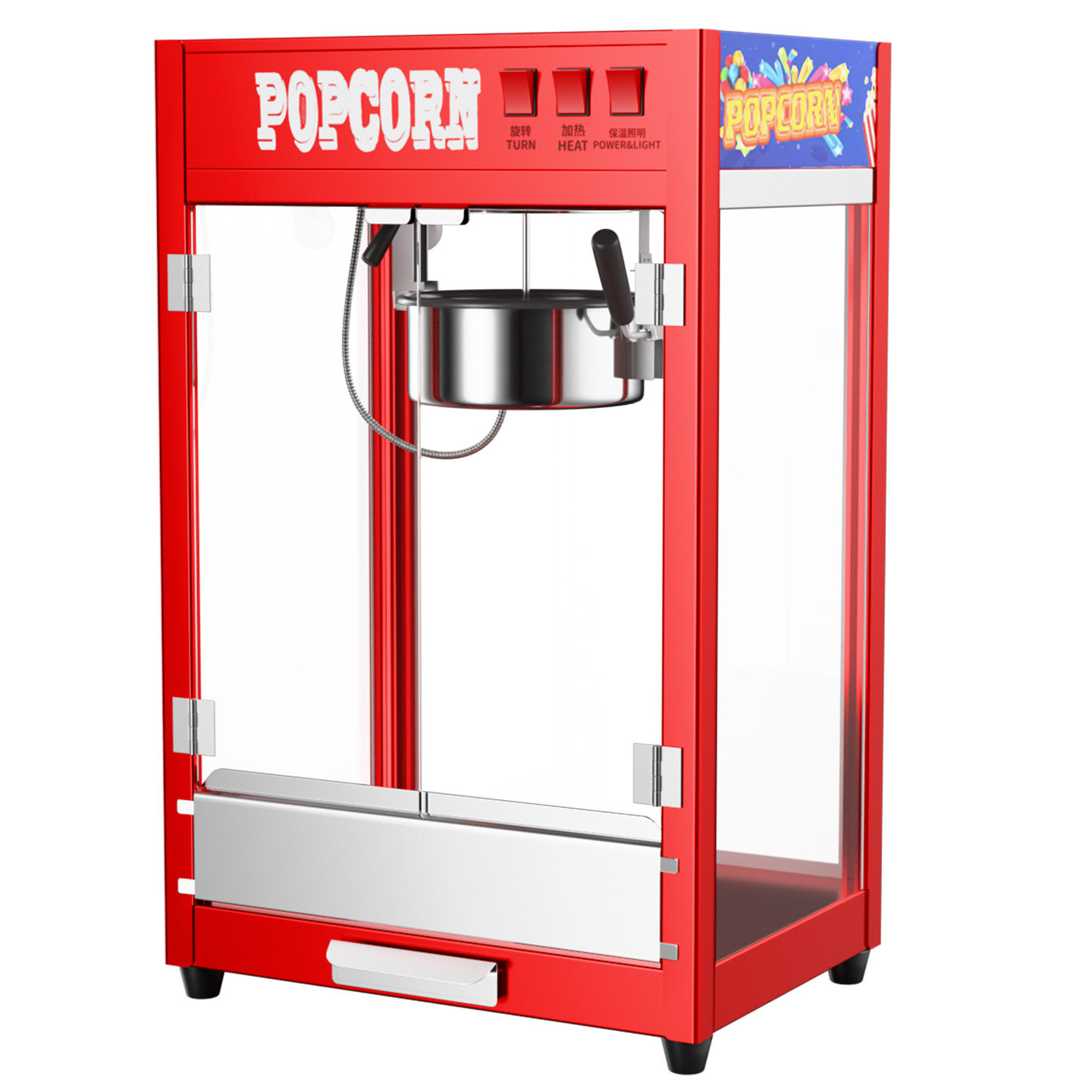 Food Snacks Easy To Make - Automatische Nagelneue Karamell-Popcornmaschine Verkaufsautomat Einfache Bedienung