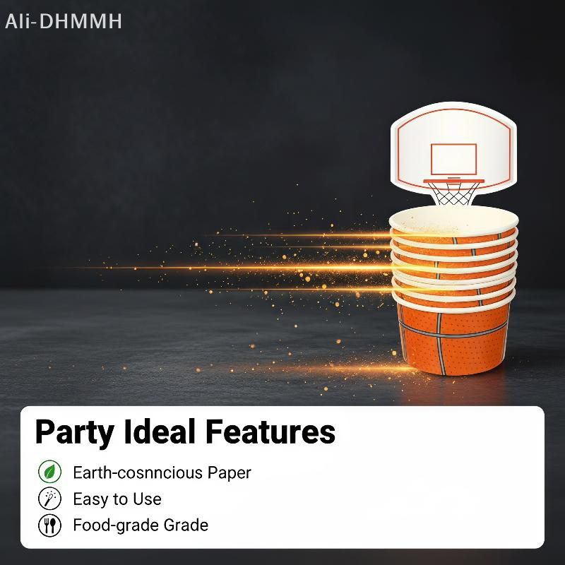 Food Snacks For Party - ZLinKJ Basketball Einweg-Snackschalen 6 Stück Lebensmittelechte