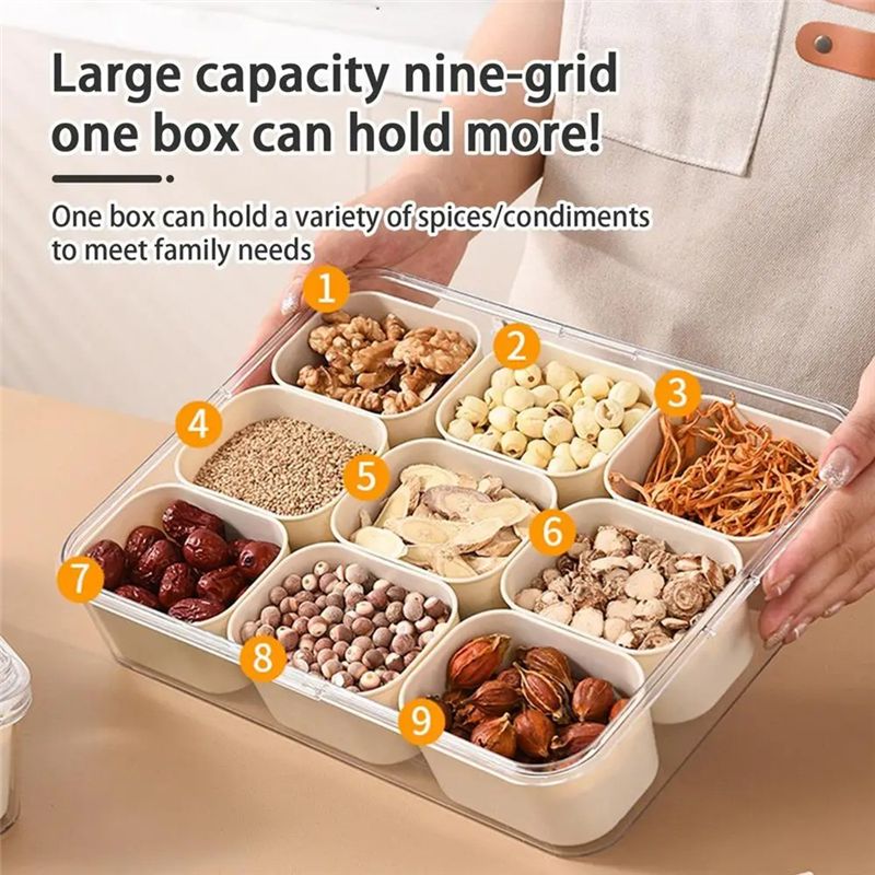 9-Fächer-Serviertablett mit De – Food Snacks Candy Bewertung und Preis