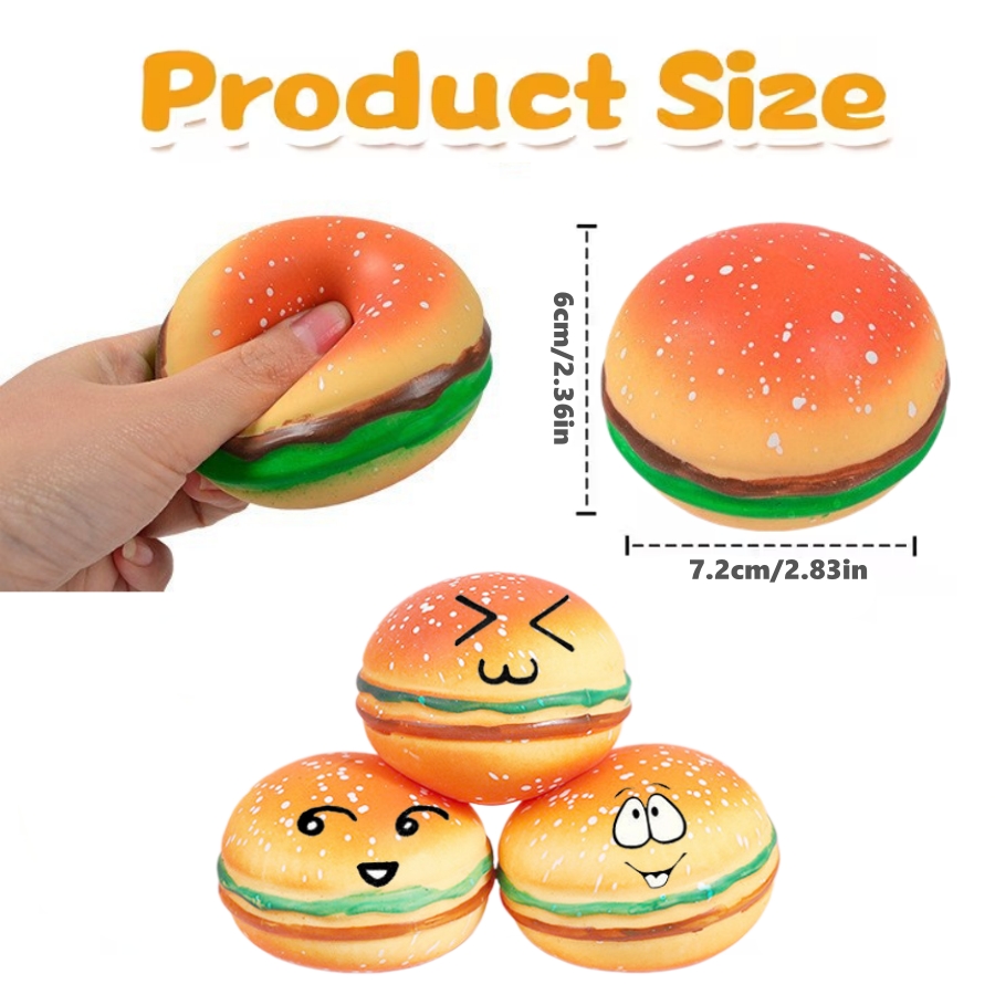 Weiches Hamburger-Spielzeug, 3 – Food Xxl Bewertung und Preis